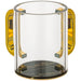 Lucite Clear Washing Cup 11 cm - Black Marble