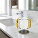 Lucite Clear Washing Cup 11 cm - Black Marble