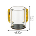 Lucite Clear Washing Cup 11 cm - Black Marble