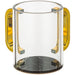 Lucite Clear Washing Cup 11 cm - Black Marble