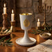 Polymer Kiddush Cup 15 cm with stem & Saucer
