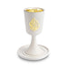 Polymer Kiddush Cup 15 cm with stem & Saucer
