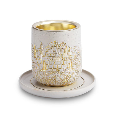 Polymer Kiddush Cup 8 cm with Saucer