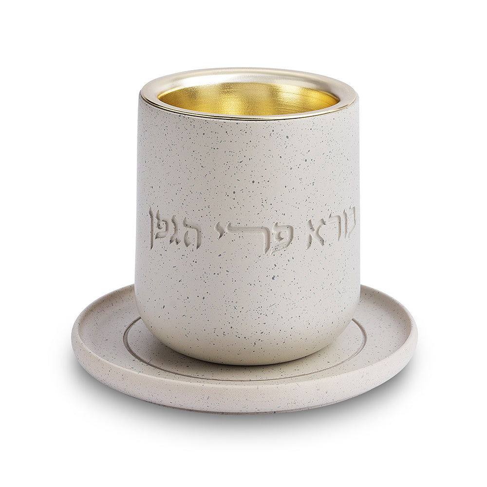 Polymer Kiddush Cup 8 cm with Saucer