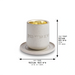 Polymer Kiddush Cup 8 cm with Saucer