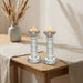 Pair of Crystal Elegant Candlesticks 15.5 cm