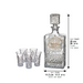 Set of Crystal Wine Bottle with 6 Liquer Glass