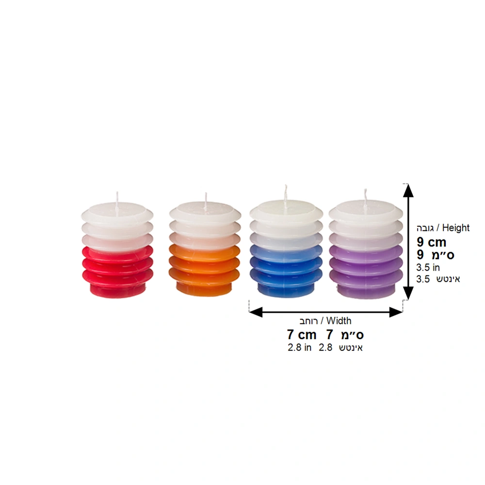 Havdalah Candle 9 cm- Multicolor