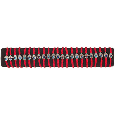 Bracelets with Amulets - Assorted Set 24 Pcs On Stand