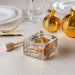 Crystal Honey Dish 7*7 cm with Metal Plaque