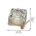 Crystal Honey Dish 7*7 cm with Metal Plaque