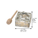 Crystal Honey Dish 7*7 cm with Metal Plaque