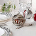 Metal Filigreen Honey Dish, 10 cm - Silver