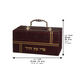 Leatherette Etrog Box with Handle & Lock 13*19*11 cm - Brown