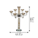 Crystal 7 Branch Candlesticks 42 cm - Gold