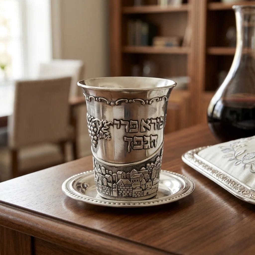Nickel Kiddush Cup 9 cm- Stemless Contain 130ml // 4.3oz