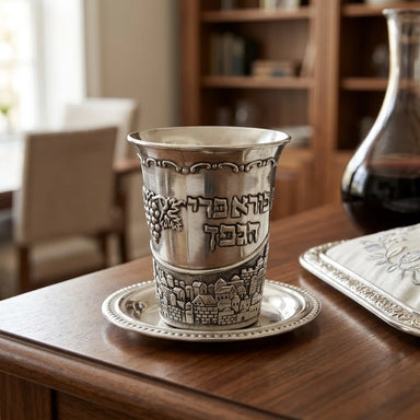 Nickel Kiddush Cup 9 cm- Stemless Contain 130ml // 4.3oz