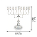 Nickel Plated "Diamond" Menorah 28cm