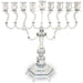 Nickel Plated "Diamond" Menorah 28cm