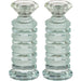 Pair of Crystal Elegant Candlesticks 18 cm