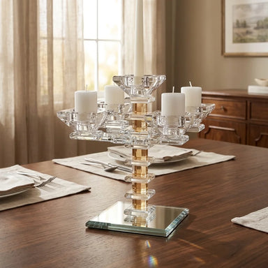 Crystal 5 Branch Candlesticks 19.5 cm