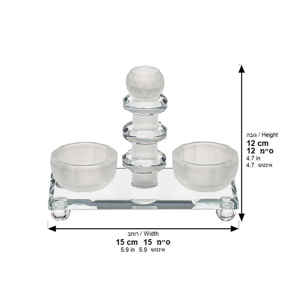 Crystal Salt & Pepper Holders 13 cm