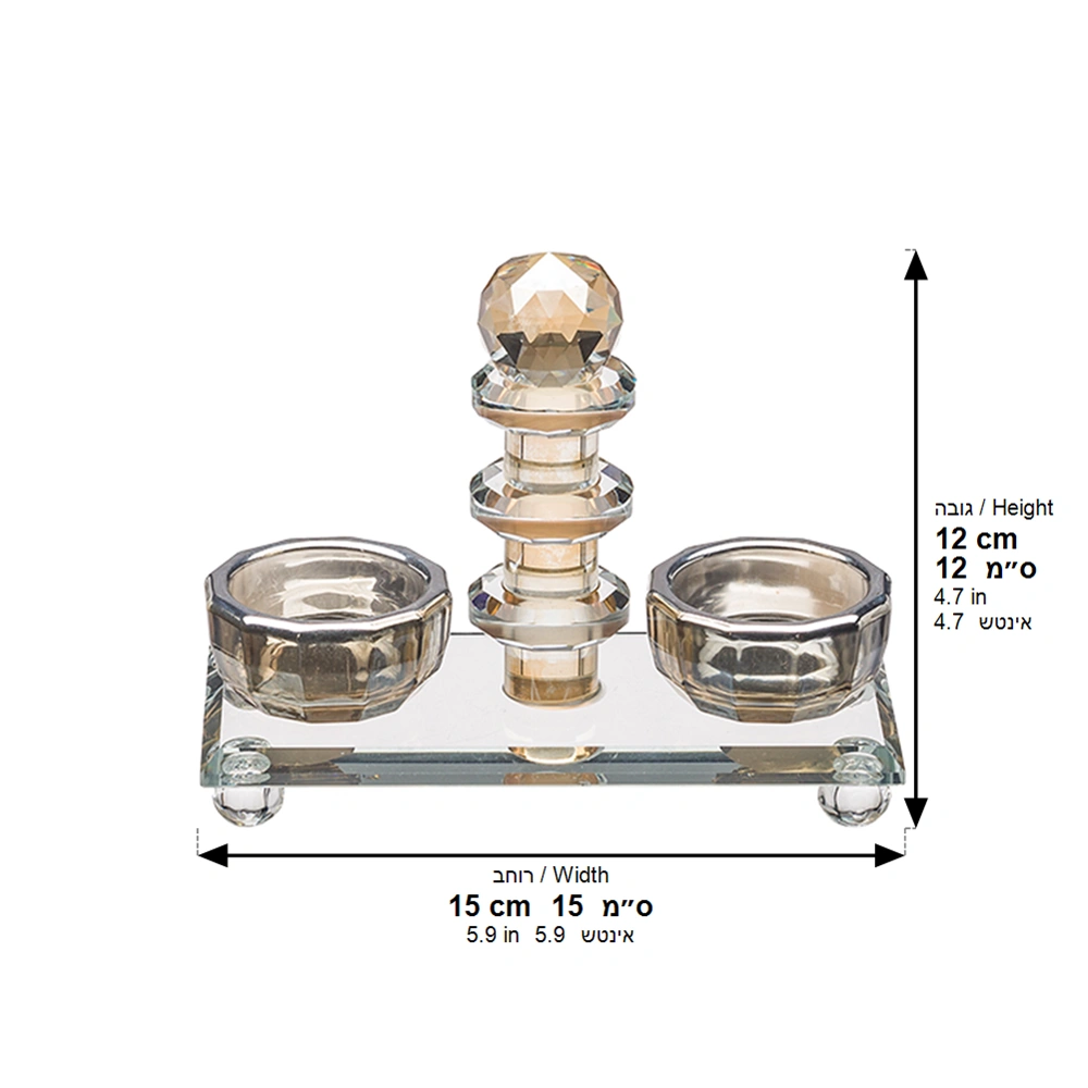 Crystal Salt & Pepper Holders 13 cm