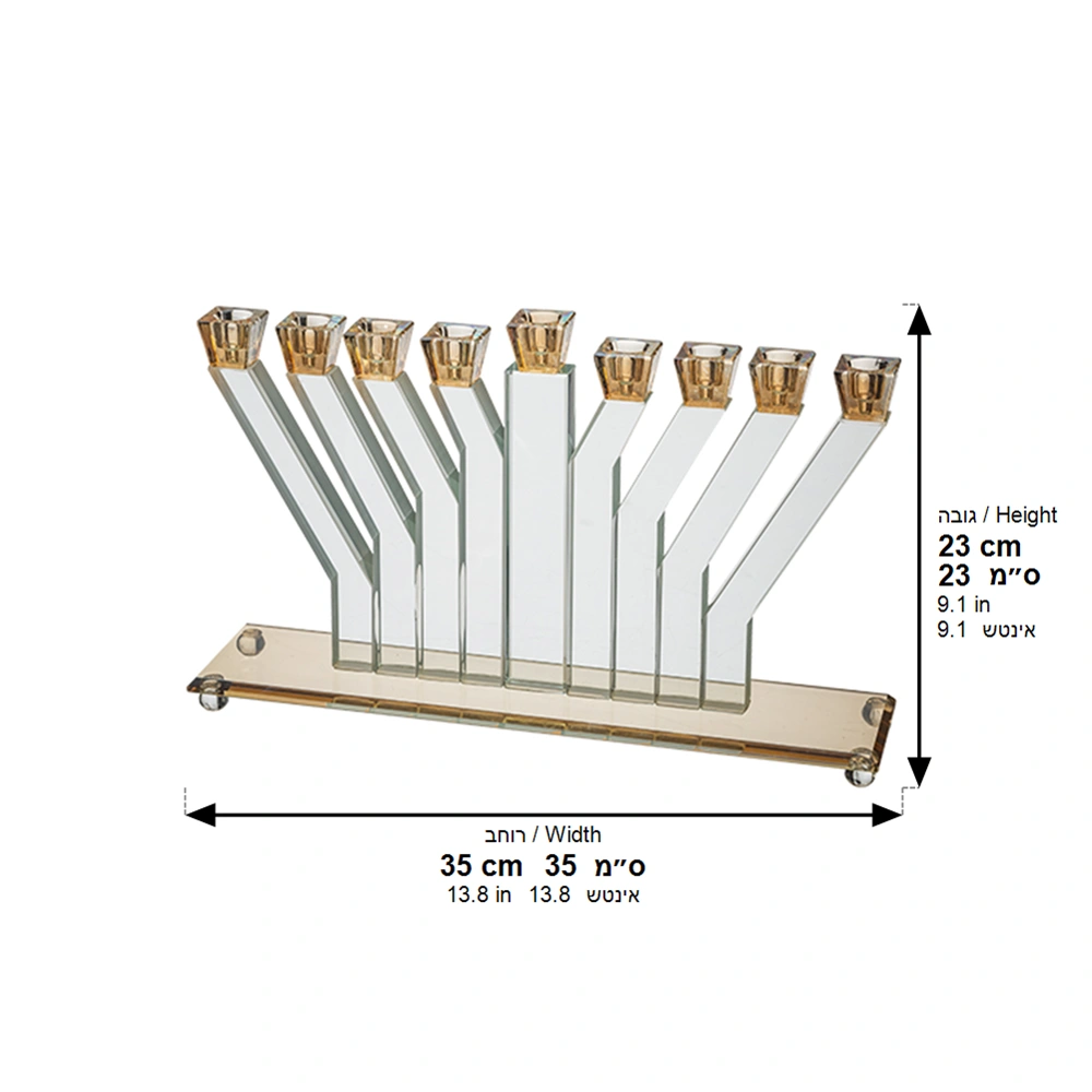 Crystal Elegant Menorah 21*33 cm