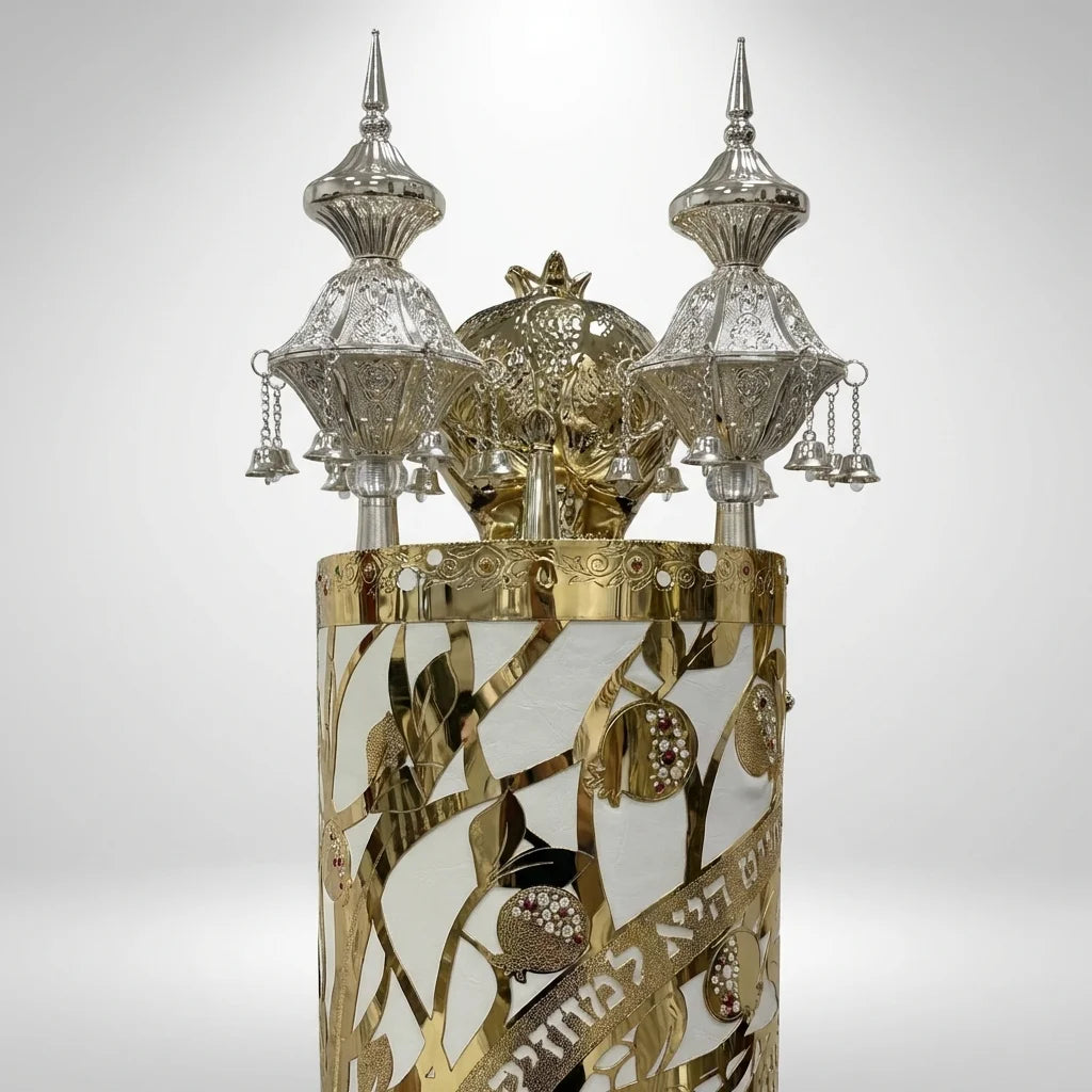 Pair of Rimonim for Torah 32 cm- Silver