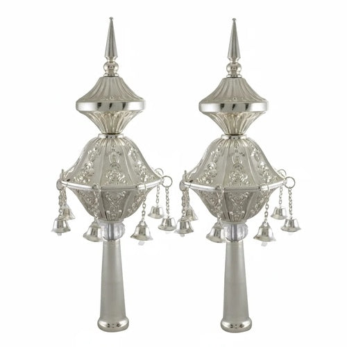 Pair of Rimonim for Torah 32 cm- Silver