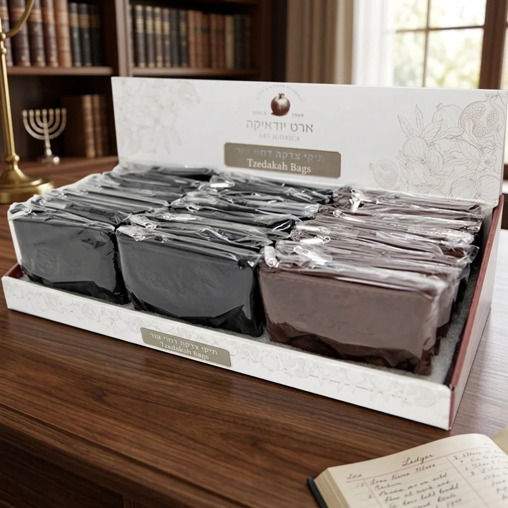 Display of 24 Assorted Tzedakah Bags