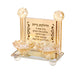 Crystal Candlesticks 12.5*7 cm with Hebrew Candle Lightning