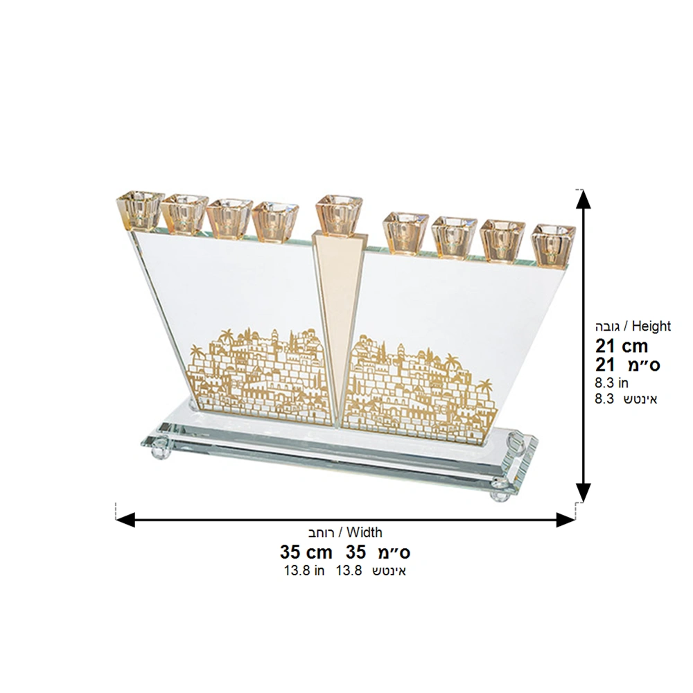 Crystal Menorah 34x22 cm