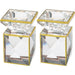 Pair of Crystal Elegant Candlesticks 9 cm