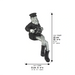 Polymer Sitting Hassidic Figurine with Black Cloth Legs 25 cm - Drum Player - Silver