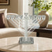 Elegant Crystal Menorah 21 cm - Chabad - with Stones