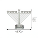 Elegant Crystal Menorah 21 cm - Chabad - with Stones