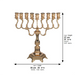 Metal Menorah 36 cm - Rose Gold Finish