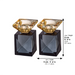 Pair of Crystal Elegant Candlesticks 9 cm