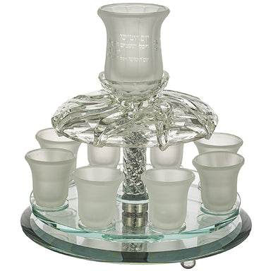 Crystal Wine Fountain 33*25 cm with 8 Small Cups