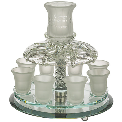 Crystal Wine Fountain 33*25 cm with 8 Small Cups