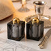 Crystal Salt & Pepper Set 7 cm - Black