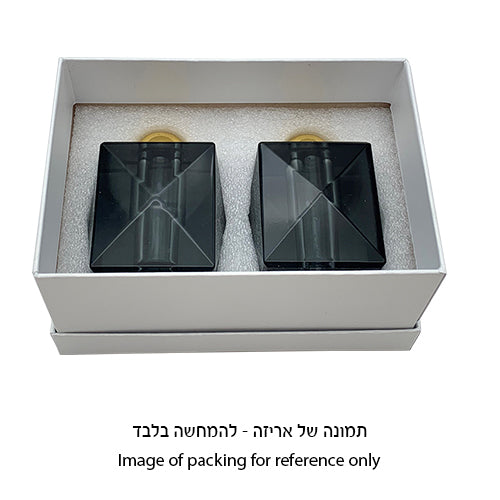 Crystal Salt & Pepper Set 7 cm - Black