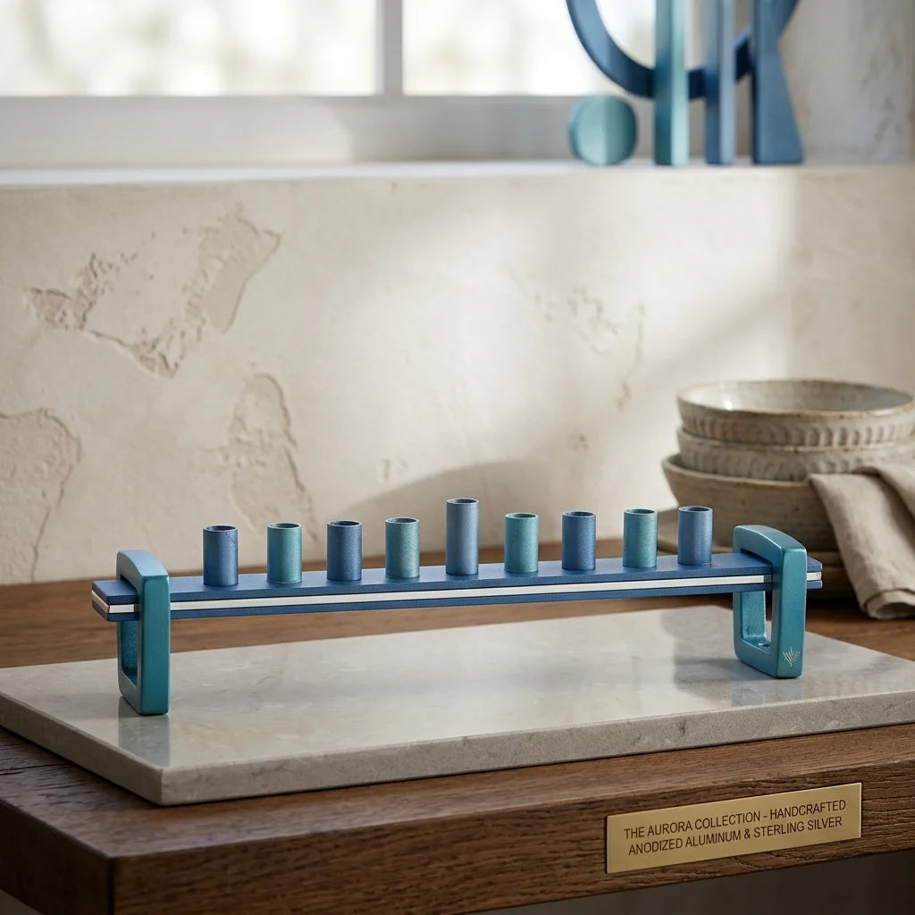 Aluminum Menorah 27*5 cm for Candles