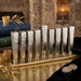 Aluminum Menorah 30*14 cm, Gold Colors