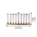 Aluminum Menorah 30*14 cm, Gold Colors