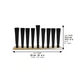 Aluminum Menorah 30*14 cm, Gold Colors