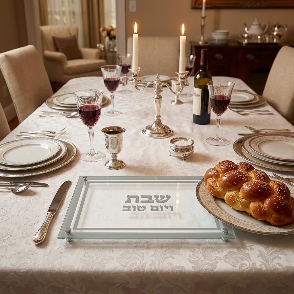 Glass Challah Tray 45*30 cm