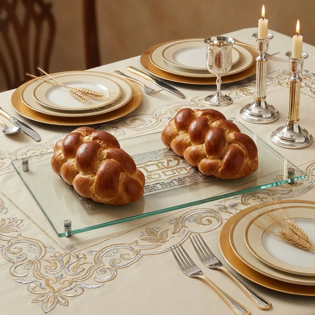 Glass Challah Tray 44*30 cm