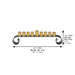 Aluminum Menorah 30*8 cm for Oil